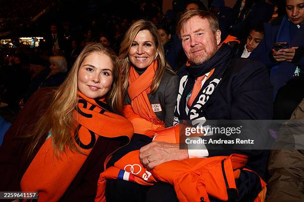 Catharina-Amalia, Princess of Orange, Queen Maxima of the Netherlands and King Willem-Alexander of The Netherlands pose for a photo prior to the...