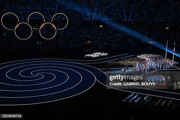 President of the Organising Committee for the 2026 Olympic and Paralympic Winter Games Giovanni Malago delivers his opening remarks during the...