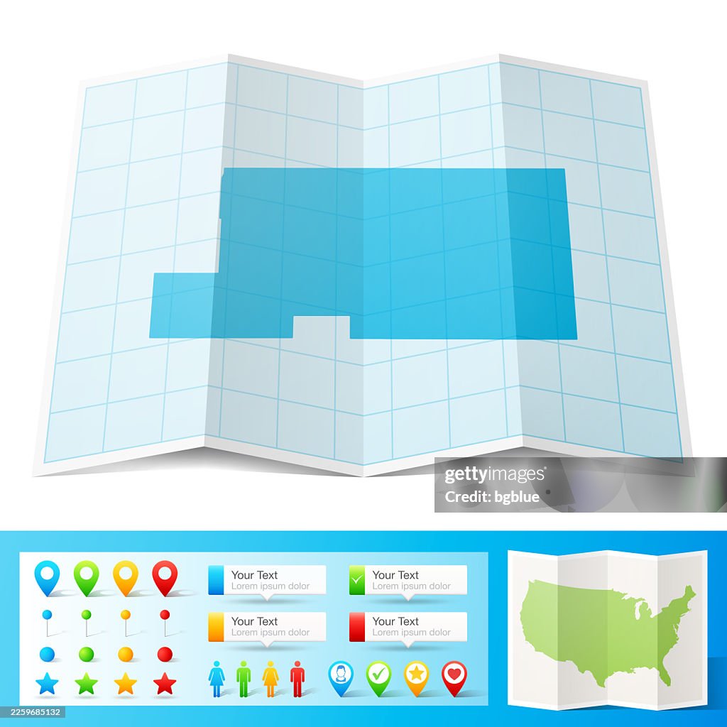 Mahoning County, Ohio Map with location pins on white Background