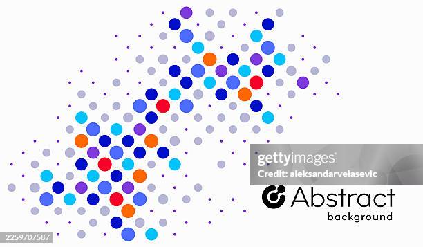 abstract colorful dotted background - halftone dots stock illustrations