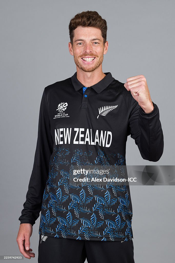 Michon Sentner Mitchell Santner, Captain of New Zealand poses for a portrait prior ...
