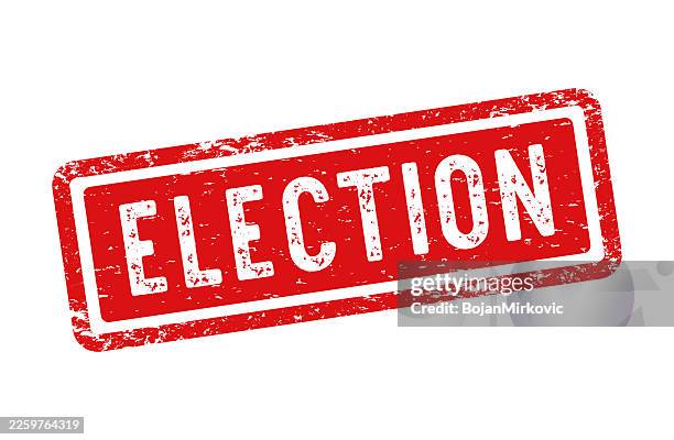 election red rubber stamp. vector - postcard texture stock illustrations