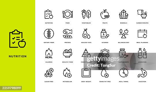 Nutrition Line Icons Nutrition Line Icons