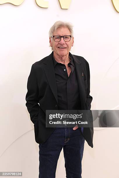 Harrison Ford, from the third season of Apple's “ Shrinking,” at the Apple TV Press Day at the Barker Hangar on February 03, 2026 in Santa Monica,...