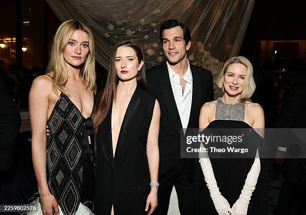 Sarah Pidgeon, Grace Gummer, Paul Anthony Kelly and Naomi Watts attend the after party for the premiere of FX's "Love Story" at Carnegie Hall on...