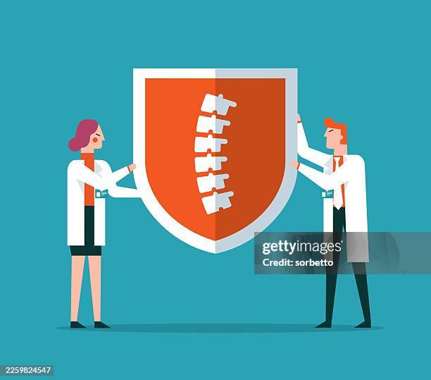 bone protection - house under microscope stock illustrations