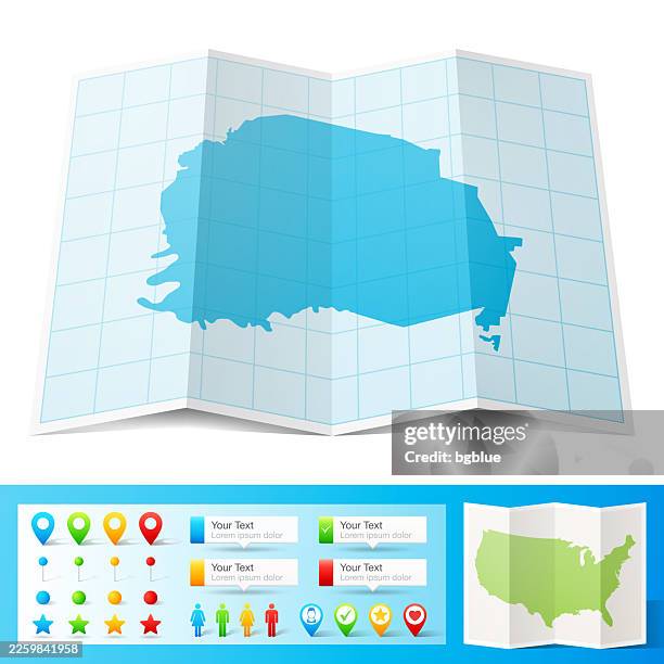 white county, tennessee map with location pins on white background - sparta icon stock illustrations