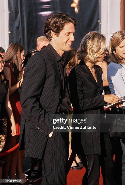 English actor Hugh Grant attends the Eighth Annual MTV Movie Awards at The Barker Hangar, Santa Monica Air Center in Santa Monica, California, 5th...