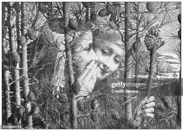 fetes de cérès, by lévy-dhurmer - privacy settings stock illustrations