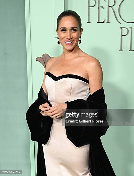 Meghan, Duchess of Sussex at the 2026 Fifteen Percent Pledge Fundraising Gala held at Paramount Studios on February 07, 2026 in Los Angeles,...