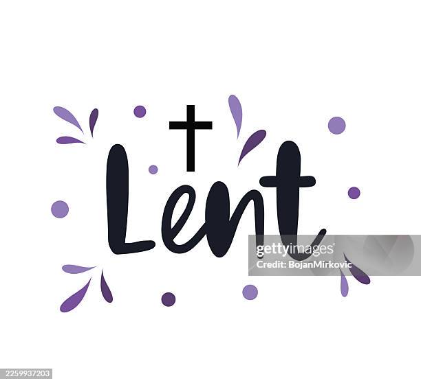 lent poster, card, banner. vector - lent stock illustrations