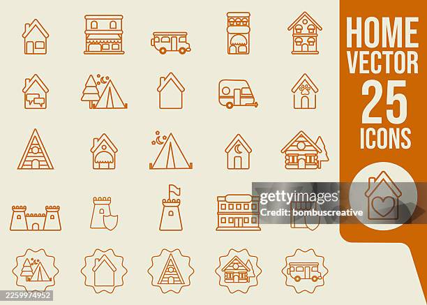 home icon set vector design - building prototype stock illustrations