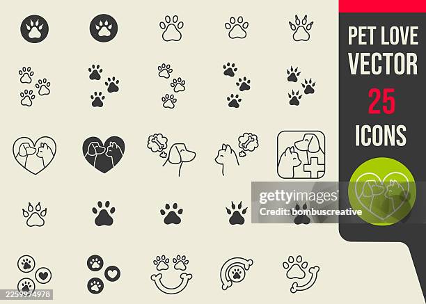 pet animal icon set vector design - guinea pig stock illustrations