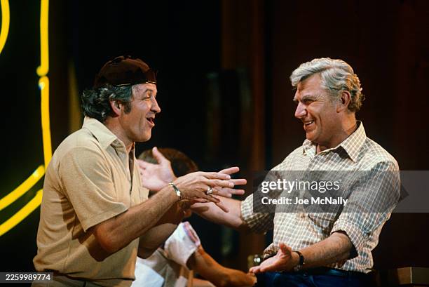 Andy Griffith and George Lindsey at the "Night of 100 Stars", held at Radio City Music Hall in NYC, NY, on February 19 to benefit The Actors Fund of...