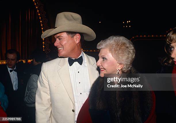Larry Hagman and Mary Martin at the "Night of 100 Stars", held at Radio City Music Hall in NYC, NY, on February 19 to benefit The Actors Fund of...
