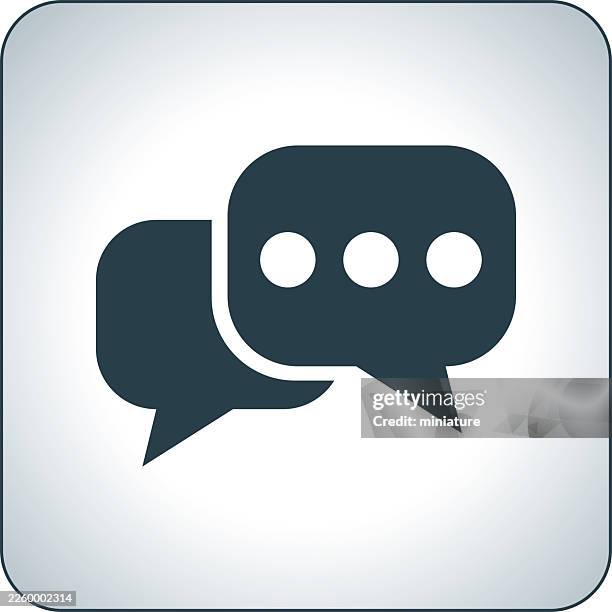 speech bubble icon - thought bubble transparent stock illustrations