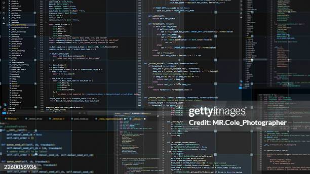 motion graphic of computer code data science and machine learning concept - html stock pictures, royalty-free photos & images