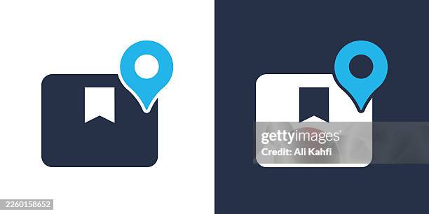 delivery point glyph solid icon. solid icon that can be applied anywhere, simple, pixel perfect and modern style. - process improvement stock illustrations