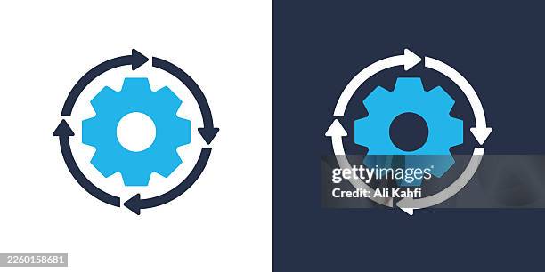 progress glyph solid icon. solid icon that can be applied anywhere, simple, pixel perfect and modern style. - process improvement stock illustrations