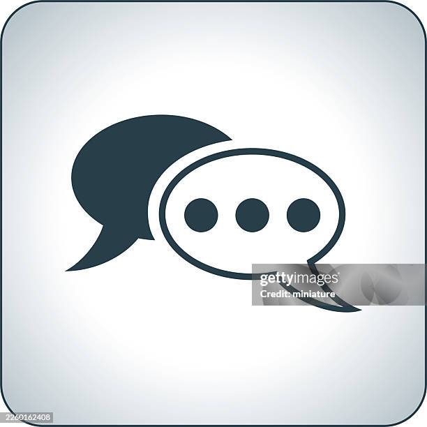 speech bubble icon - thought bubble transparent stock illustrations