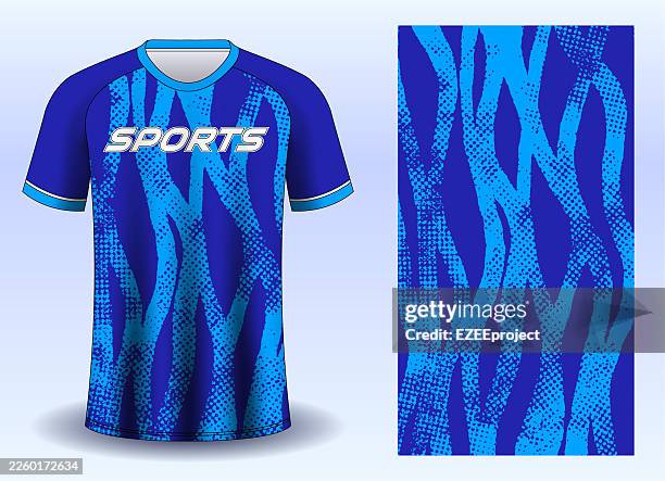 abstract geometric sports jersey design. modern soccer uniform pattern. athletic apparel fabric print with geometric design. sublimation jersey template for team sports racing and e-sports - view from moving train stock illustrations