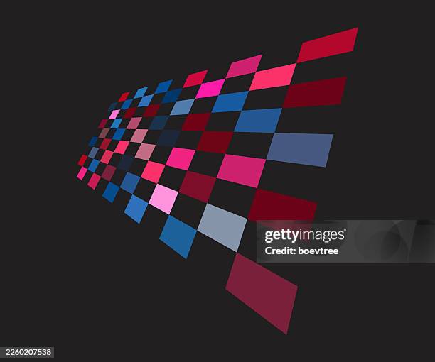 perspective colors chess board checked element design on black background - playing checkers stock illustrations