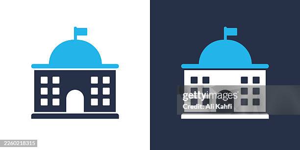 government glyph solid icon. solid icon that can be applied anywhere, simple, pixel perfect and modern style. - embassy stock illustrations