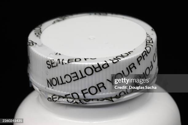 tamper proof pill bottle seal - tamper proof stock pictures, royalty-free photos & images