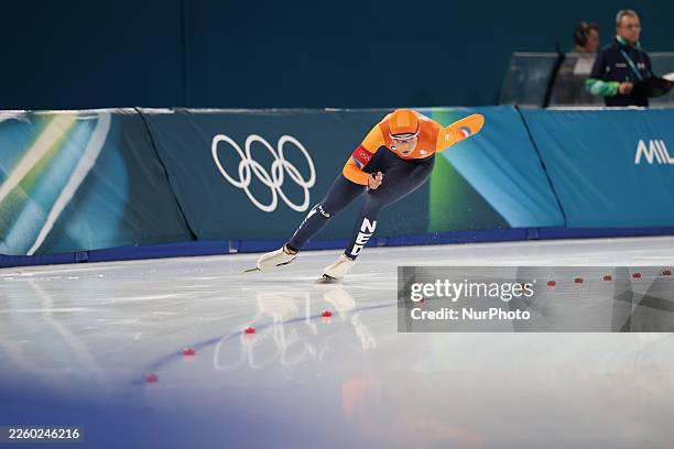 In Milan, Italy, on February 09 Jutta Leerdam ruins the Olympic record in the Speed Skating Women's 1000m on day three of the Milano Cortina 2026...