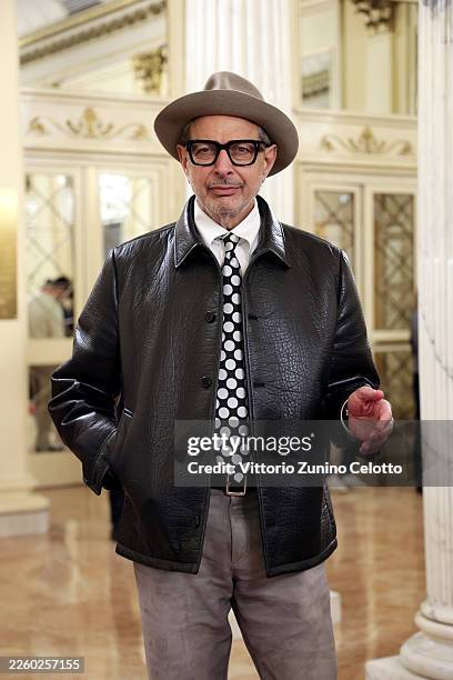 Jeff Goldblum, American actor and musician, arrives on the Red Carpet as they attend the Opening Ceremony during the Milano Cortina 2026 Winter...