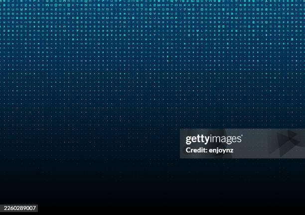 half tone characters turquoise blue gradient background - sms code stock illustrations