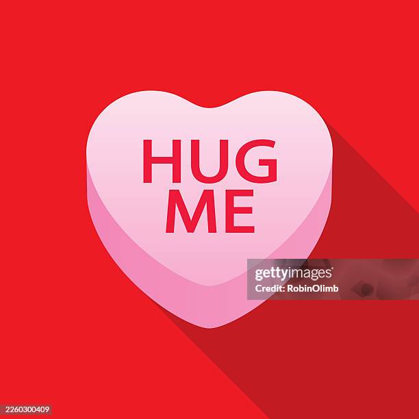 hug me valentine candy heart icon - contact me stock illustrations