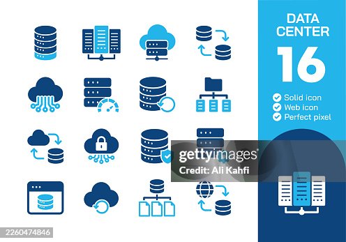 Data center glyph solid icons collection. Vector illustration. Icon for website design, logo, app, template, ui, infographic etc Data center glyph solid icons collection. Vector illustration. Icon for website design, logo, app, template, ui, infographic etc