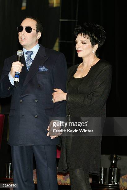 David Gest and Liza Minnelli at the House of Blues in West Hollywood, Ca. To announce they will star in a new weekly musical reality series to air on...