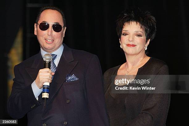 David Gest and Liza Minnelli at the House of Blues in West Hollywood, Ca. To announce they will star in a new weekly musical reality series to air on...