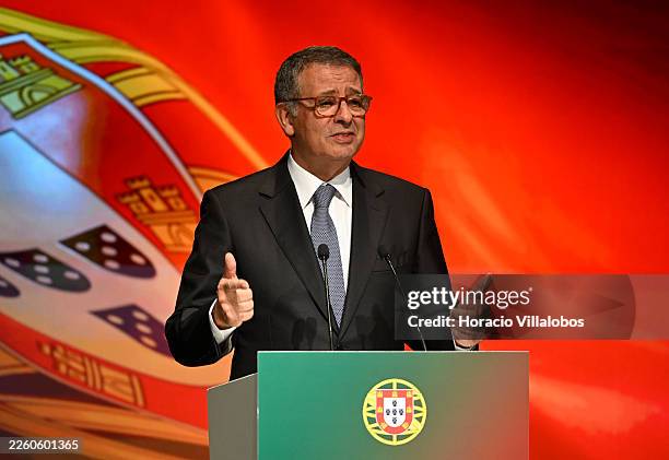 Socialist Party supported President Elect António José Seguro delivers his victory speech, ending with "today we celebrate, tomorrow we work" after...