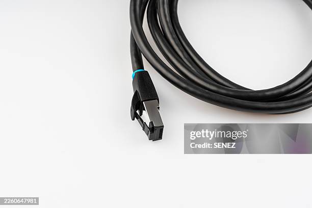 lan cable, network cable, for connecting computers to a network - digital subscriber line stock pictures, royalty-free photos & images