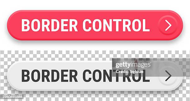 border control - 3d click web buttons on blank background - frame border stock illustrations