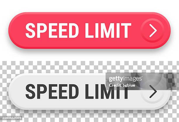 speed limit - 3d click web buttons on blank background - speed limit stock illustrations