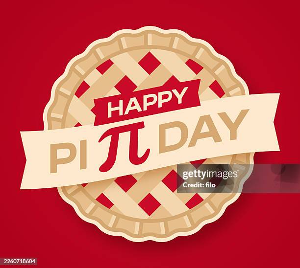 happy pi day celebration design element graphic - apple pie stock illustrations