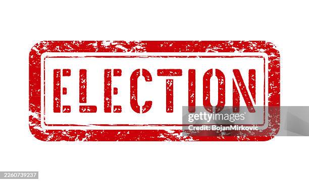 election red rubber stamp. vector - old postcard frame stock illustrations