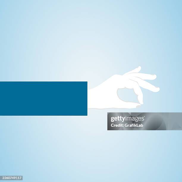 hand gesture pretending to hold an invisible object with fingertips - hand squeeze stock illustrations