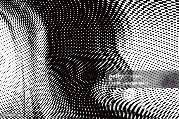 halftone pattern rippled dots background - morphing stock illustrations