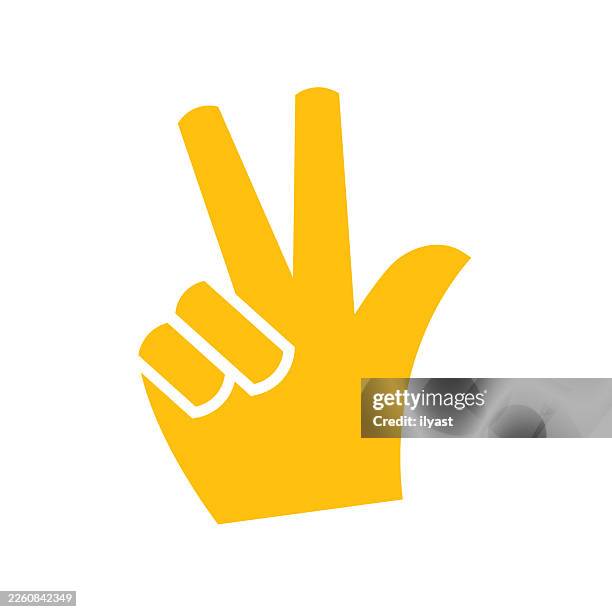 vector illustration of hand gesture - deaf stock illustrations