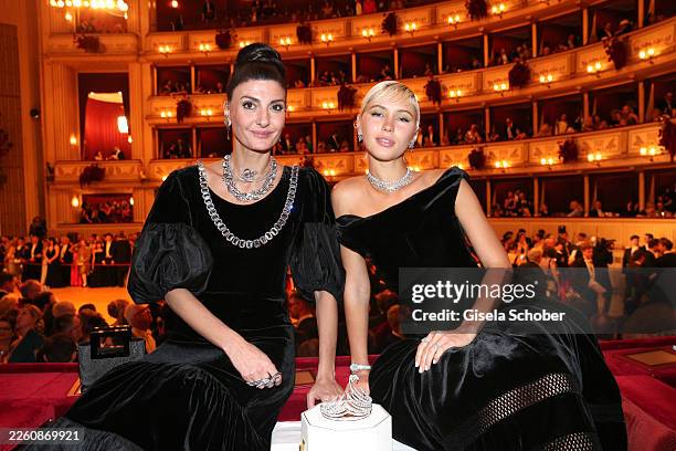 Giovanna Battaglia Engelbrecht, Creative Director Swarovski and Iris Law during the 68th Vienna Opera Ball at Vienna State Opera on February 12, 2026...