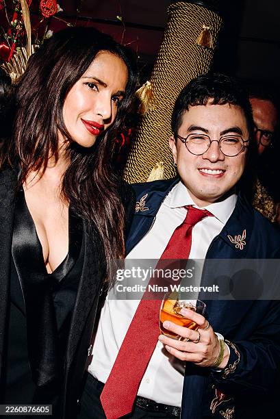 Padma Lakshmi and Bowen Yang at the Gold House Lunar New Year event during RTW Fall 2026 on February 12, 2026 in New York, New York.