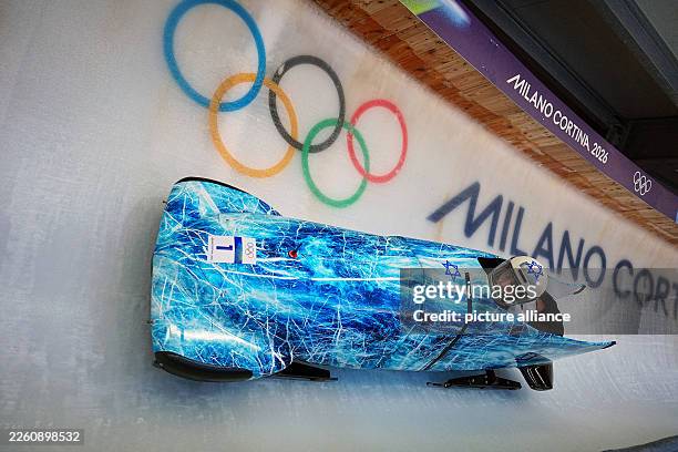 February 2026, Italy, Cortina D'ampezzo: Olympia, Olympic Winter Games Milan Cortina 2026, in the Cortina Sliding Center, Bobsleigh, two-man...