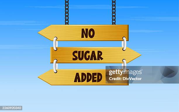 no sugar added banner concept - added sugar stock illustrations