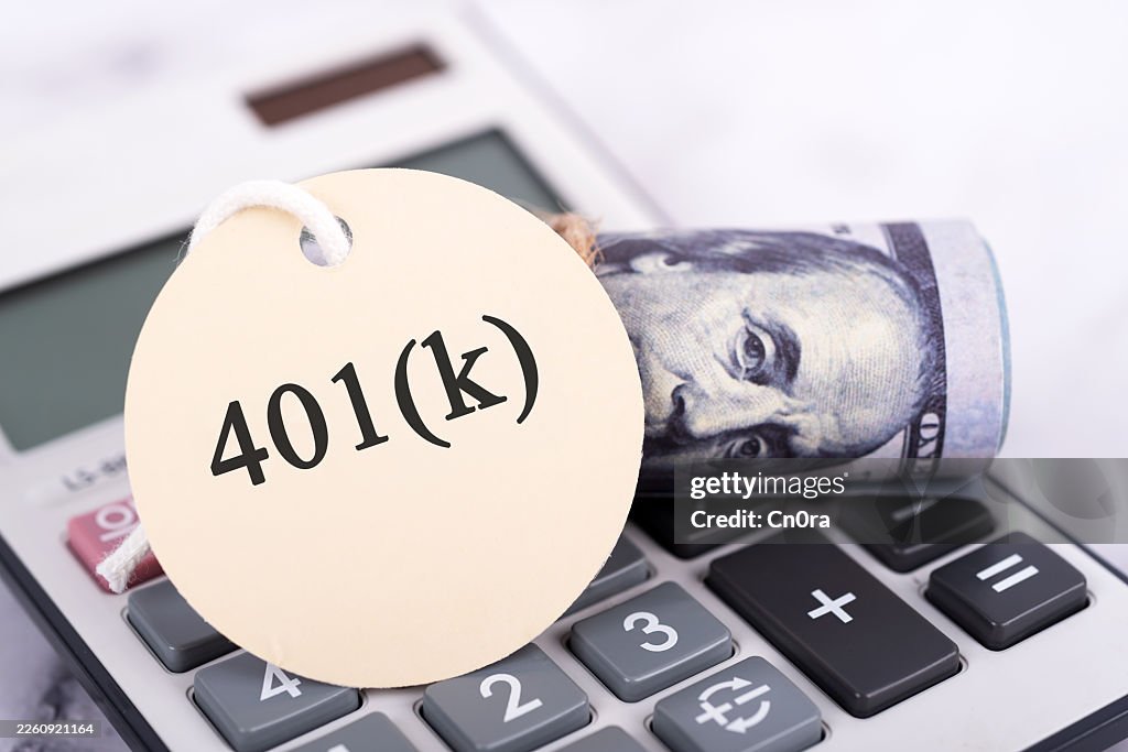 401(k) label with American Dollar