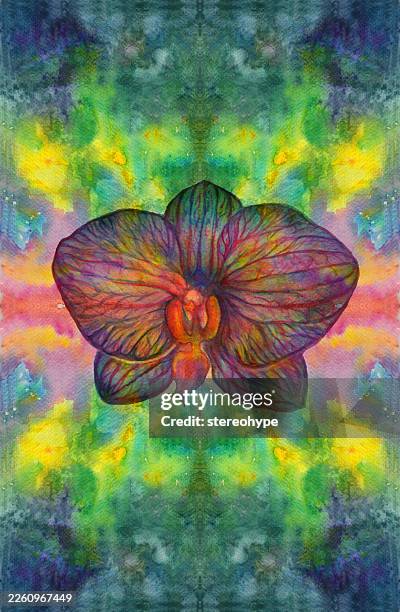 ga;actic orchid - fireflies forest stock illustrations